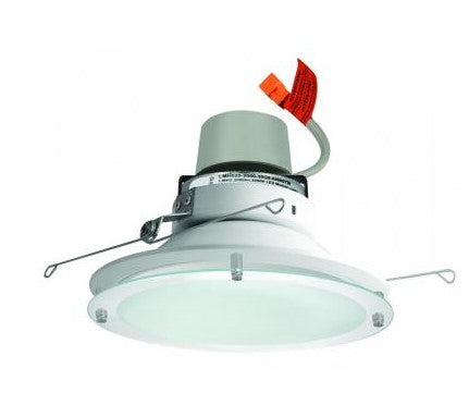 ELCO Lighting E612R1240W 6 Inches Drop Glass Reflector Watt 15.7W, Color Temperature 4000K , Lumens 1250lm White Finish