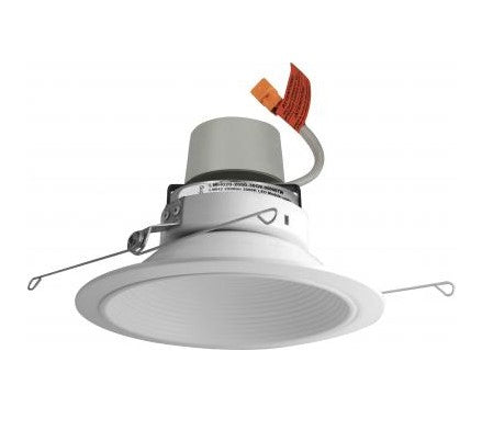 ELCO Lighting E614R08SDW 6 Inches LED Module & Driver with Baffle Trim Watt 11.4W, Color Temperature SunsetK , Lumens 850lm All White Finish