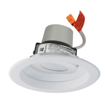 ELCO Lighting E617R12SDW 6 Inches Round Adjustable Reflector Trim with LED Module & Driver Watt 15.7W, Lumens 1250lm, Color Temperature SunsetK All White Finish