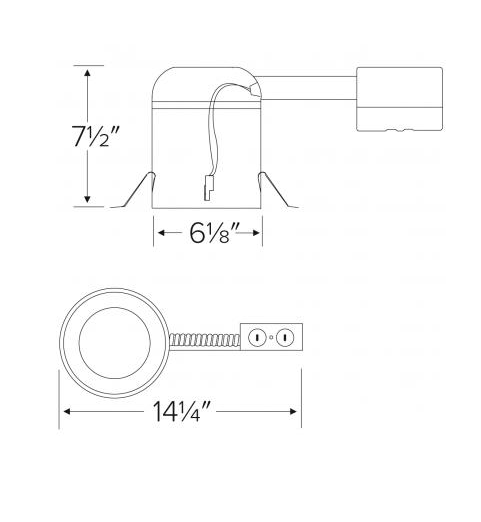 Elco Lighting E6LRC16D2 6 Inches Cedar System Remodel Housing w/Driver, Voltage 120/277V, Dimming Triac/ELV/0-10V