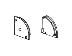 Core Lighting ALP100C-EC Surface Mount Corner LED Profile, End Cap