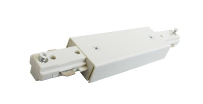 Elco Lighting EC803W Straight Connector for 2 Circuit Track Accessory, All White Finish