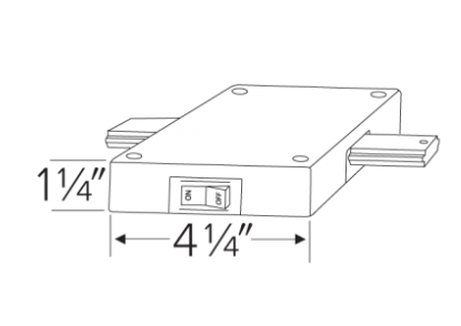 Elco Lighting EC840W1A1A 2-Circuit Feed Track Accessories, All White