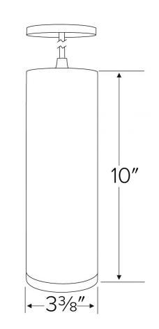 Elco Lighting EDL83CT3B LED Diecast Aluminum Pendant, Color Temperature 3000K, 3500K, 4000K, Lumens 2690 lm, All Black