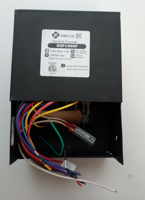 EMCOD EGP100P 100W Magnetic Dimmable Double Circuit Transformer, Black Powder Coated Steel Enclosure