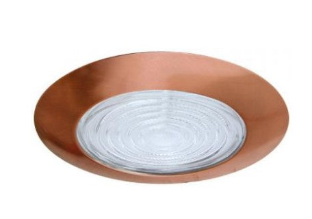ELCO Lighting EL113CP 6 Inches Shower Trim with Reflector and Fresnel Lens Copper Finish