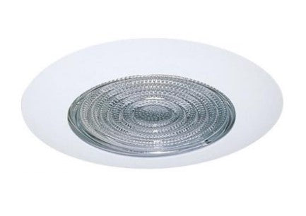 ELCO Lighting EL113W 6 Inches Shower Trim with Reflector and Fresnel Lens White Finish