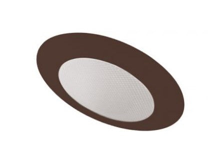 ELCO Lighting EL12BZ 6 Inches Sloped Shower Trim with Albalite Lens Bronze Finish