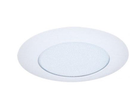 ELCO Lighting EL12KSH 6 Inches Shower Trim with Albalite Lens with Socket Bracket White Lexan Finish