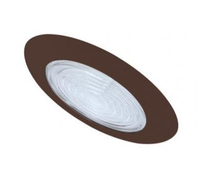 ELCO Lighting EL13BZ 6 Inches Sloped Shower Trim with Fresnel Lens Bronze Finish