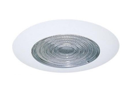 ELCO Lighting EL13KSH 6 Inches Shower Trim with Fresnel Lens with Socket Bracket White Lexan Finish