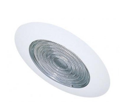 ELCO Lighting EL13SH 6 Inches Sloped Shower Trim with Fresnel Lens White Lexan Finish