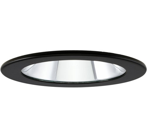 ELCO Lighting EL1411B 4" Adjustable Shower Trim with Clear Reflector and Lens Trim Black