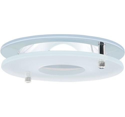 ELCO Lighting EL1426C 4" Chrome Reflector with Suspended Frosted Glass Trim Chrome Ring