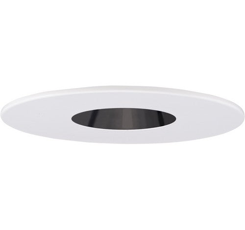 ELCO Lighting EL1429B 4" Adjustable Pinhole with Reflector Trim Black with White Ring