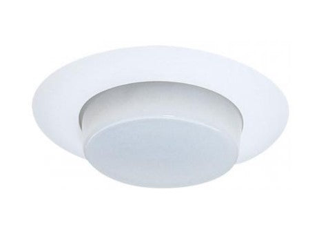 ELCO Lighting EL16SH 6 Inches Shower Trim with Drop Opal Lens White Lexan Finish