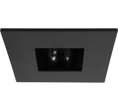 3" black die-cast square adjustable reflector trim with a central recessed area, from ELCO Lighting.