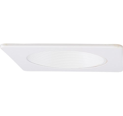 ELCO Lighting EL2393W 3" Square on Round Phenolic Baffle Trim All White