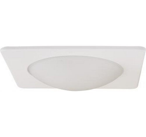 ELCO Lighting EL2416W 4" Square Shower Trim with Round Drop Lens White
