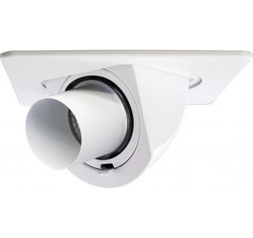 ELCO Lighting EL2487W 4" Square Adjustable Pull Down with Snoot Trim White