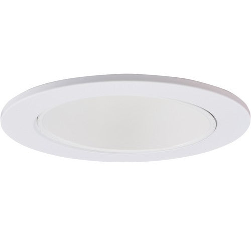 All-white, round ELCO Lighting EL2622W 3" adjustable wall wash reflector trim, with a smooth finish and diecast trim ring.