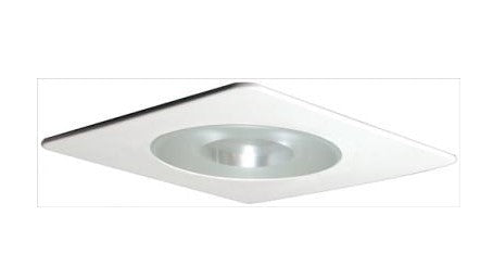 ELCO Lighting EL29115W 4 Inch Square Shower Trim with Frosted Pinhole Glass and Reflector White Finish