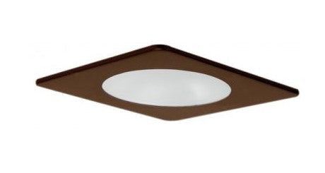 ELCO Lighting EL29112BZ 4 Inch Square Shower Trim with Frosted Lens and Reflector Bronze Finish