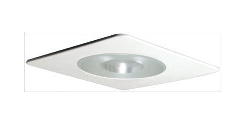 ELCO Lighting EL2915W 4 Inch Square Shower Trim with Frosted Pinhole Glass White Finish