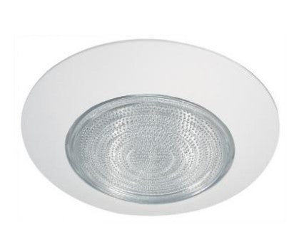 ELCO Lighting EL313SH 6 Inches Shower Trim with Fresnel Lens and Cone Reflector White Finish