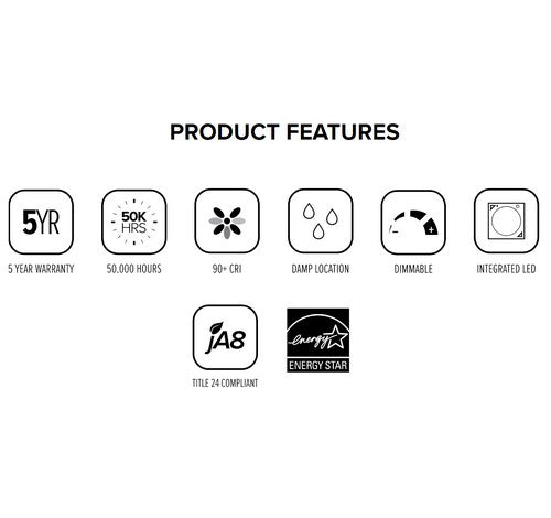 ELCO Lighting EL416CT3W 9W 4 Inch LED Adjustable Gimbal Insert White Finish 3 CCT