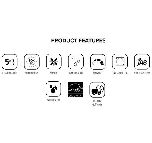 ELCO Lighting EL417CT5W 14W 4 Inch Round High Lumen LED Reflector Insert White Finish 2700K, 3000K, 3500K, 4000K, 5000K 1000 lm
