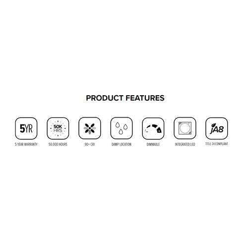 ELCO Lighting EL42330W 12W 4" Sloped Ceiling LED Baffle Insert 3000K, 900lm