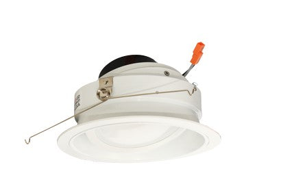 ELCO Lighting EL477CT5W 6 Inches Round LED Adjustable Phenolic Reflector with PAR38 Gimbal Insert Watt 18W, Lumens 1200lm White Finish