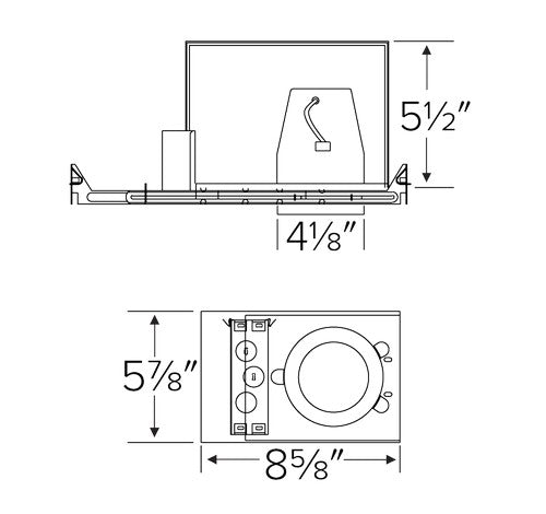 ELCO Lighting EL485ICA 4 Inch Maximum Adjustability IC Airtight New Construction Housing Triac/ELV 120V