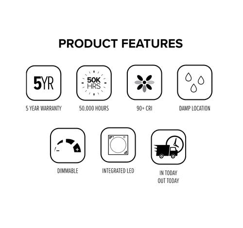 ELCO Lighting EL49727W2 4 Inch Round LED Adjustable Pull-Down Insert White Finish 2700K (2nd Generation)