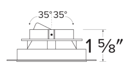 Elco Lighting EL4SFR Pex™ 4 Inches Round Trimless Spackle Frame Only