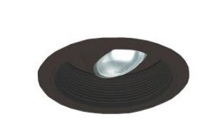 ELCO Lighting EL508B 6 Inches Regressed Baffle Trim with Regressed Eyeball All Black Finish