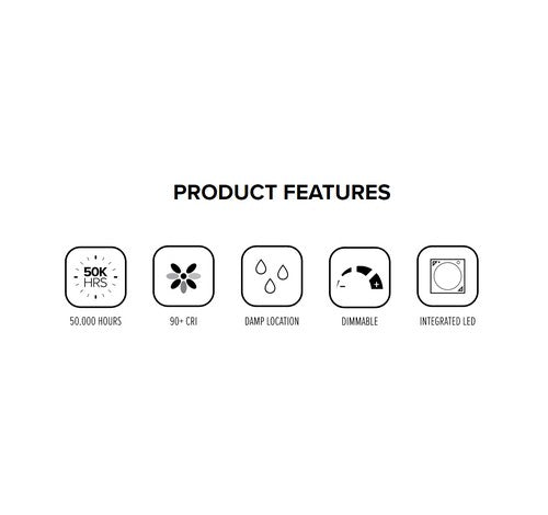 ELCO Lighting EL51130W 15W 5" Sloped Ceiling LED Baffle Inserts 3000K, 1050lm White