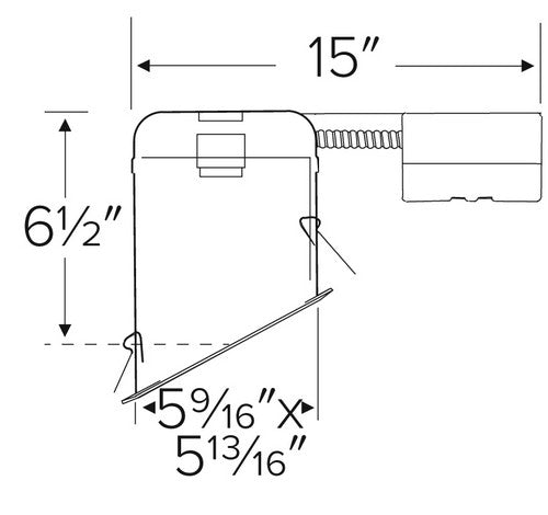 ELCO Lighting EL518RICA 75W 5" Sloped Ceilng IC Airtight Remodel Housing