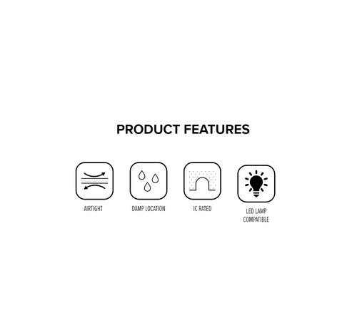 ELCO Lighting EL518RICA 75W 5" Sloped Ceilng IC Airtight Remodel Housing