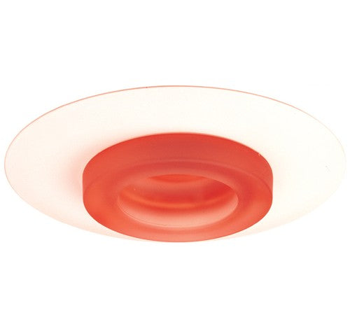 ELCO Lighting EL5552R 5" Frosted Glass with Oversized Trim Ring Red