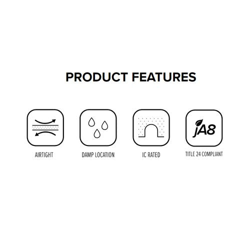 ELCO Lighting EL560RICA 17W Max 5 Inch IC Airtight Shallow Remodel Housing for LED Inserts