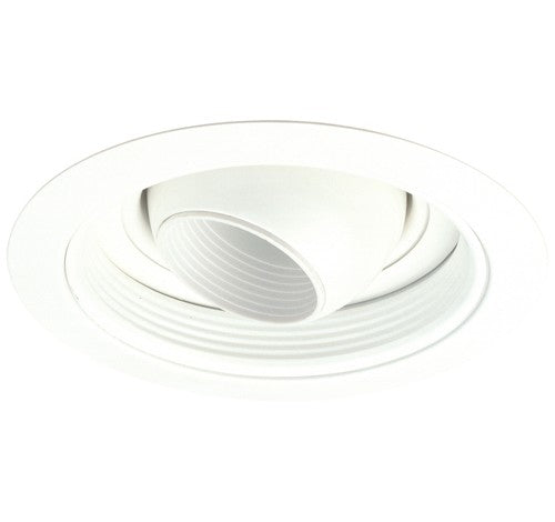 ELCO Lighting EL5688W 5" Regressed Adjustable Spot Pull Down with Baffle Trim All White