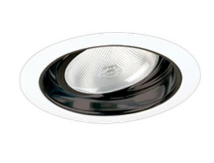 ELCO Lighting EL577B 5 Inches Adjustable Gimbal Ring with Reflector Trim Black with White Ring Finish