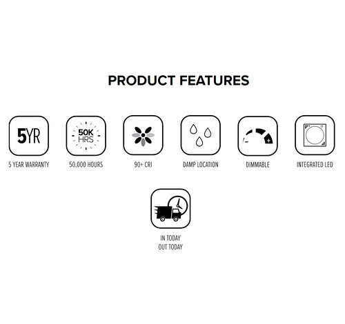 ELCO Lighting EL61327W 17W White 6 Inch Adjustable LED Gimbal Insert Recessed Lighting Trim 2700K