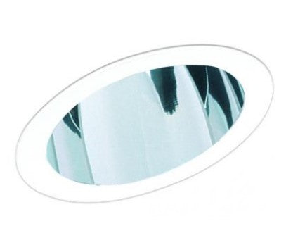 ELCO Lighting EL614C 6 Inches Sloped Reflector with Gimbal Ring Trim Clear with White Ring Finish