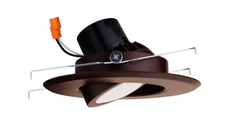 ELCO Lighting EL616CT5BZ 13W 5 Inch or 6 Inch Round LED Adjustable Gimbal Insert Bronze Finish 2700K, 3000K, 3500K, 4000k, 5000k  1000 lm