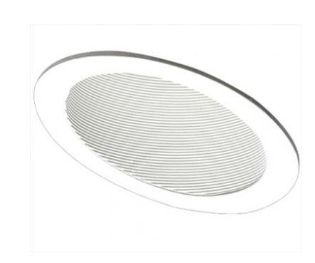 ELCO Lighting EL622KW 6 Inches Adjustable Sloped Baffle with Socket Bracket Trim All White Finish