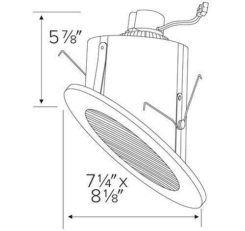ELCO Lighting EL76330BZ 15W 6" Super Sloped Ceiling LED Baffle Inserts 3000K, 1050lm Bronze