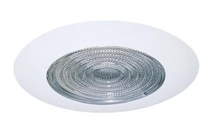ELCO Lighting EL9113W 4 Inch Shower Trim with Reflector and Fresnel Lens White Finish
